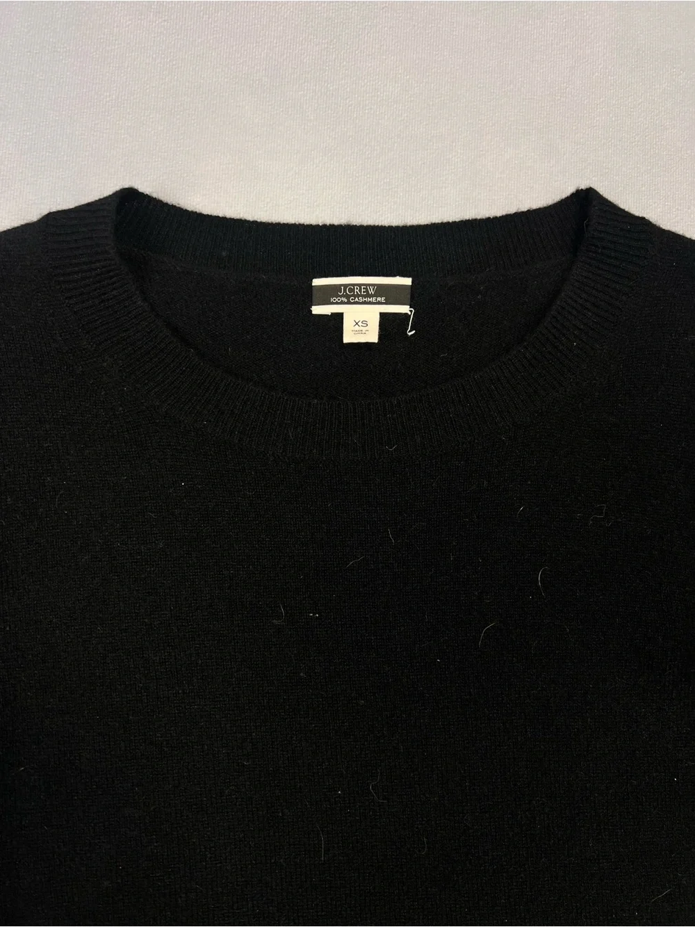J. Crew Black Crewneck Cashmere Sweater